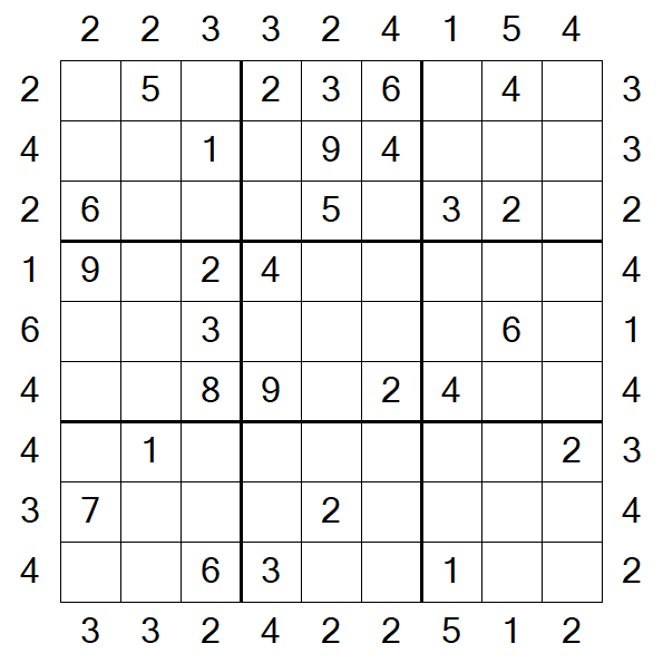 Skyscraper Sudoku - Moyen