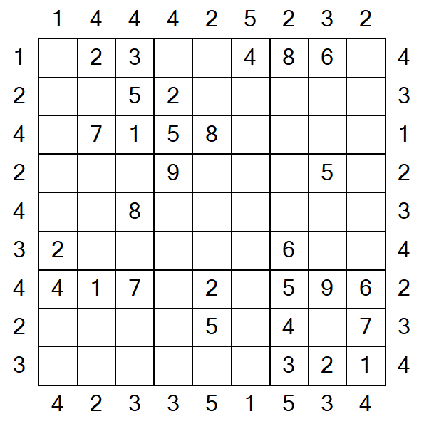 Skyscraper Sudoku - Moyen