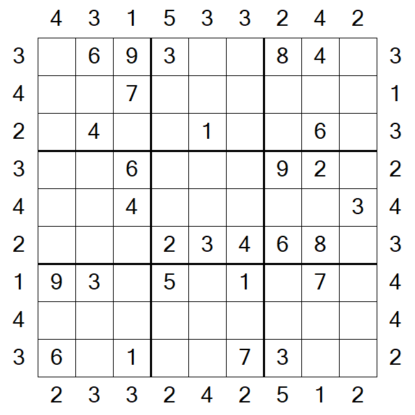 Skyscraper Sudoku - Moyen