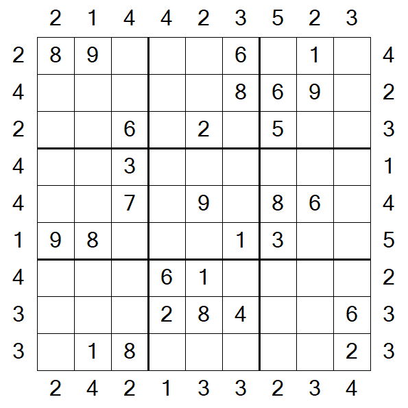 Skyscraper Sudoku - Moyen
