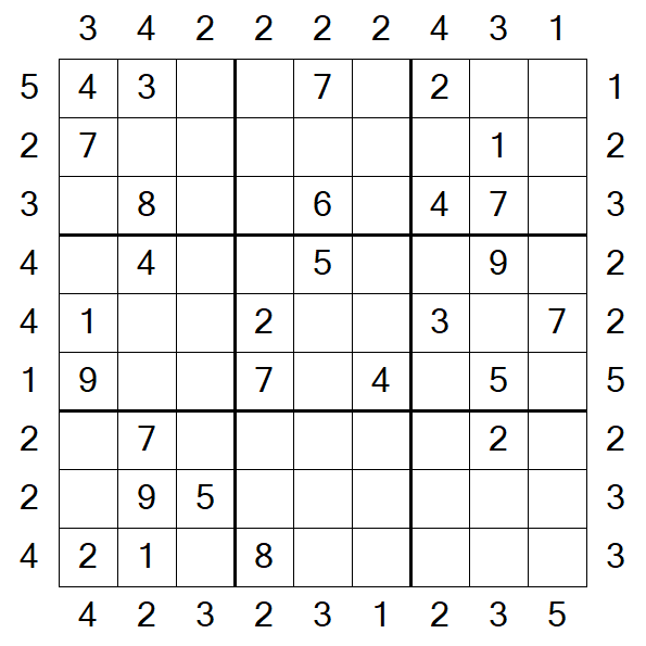 Skyscraper Sudoku - Moyen
