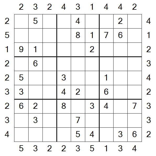 Skyscraper Sudoku - Moyen