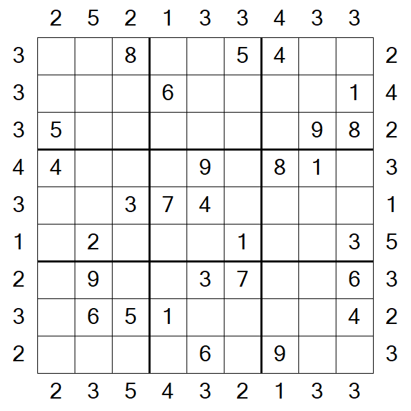 Skyscraper Sudoku - Moyen