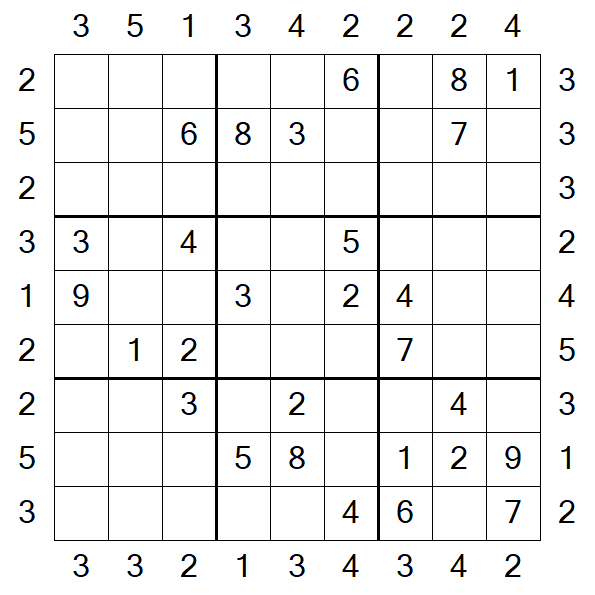 Skyscraper Sudoku - Moyen