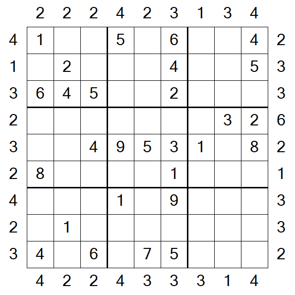 Skyscraper Sudoku - Medium
