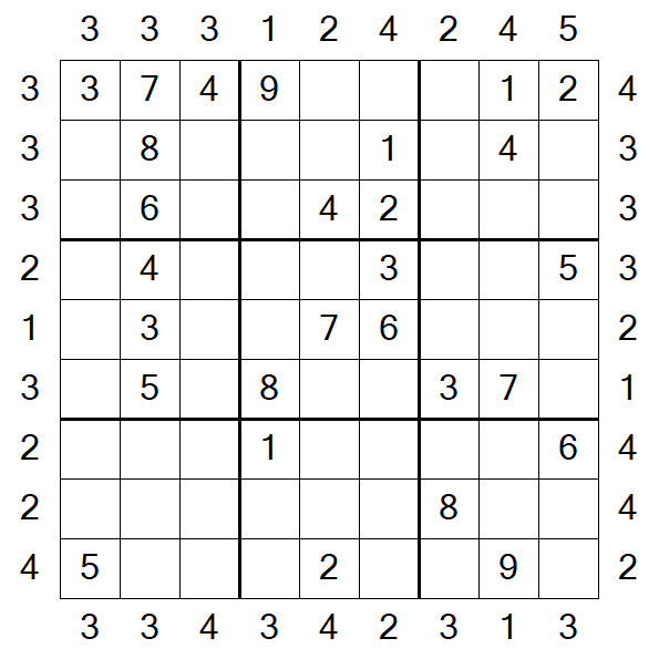 Skyscraper Sudoku - Moyen