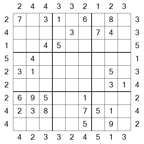 Skyscraper Sudoku - Moyen