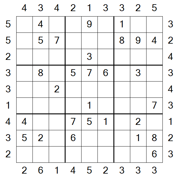 Skyscraper Sudoku - Moyen