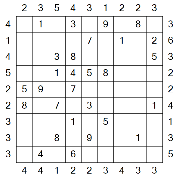 Skyscraper Sudoku - Moyen