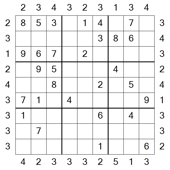 Skyscraper Sudoku - Moyen