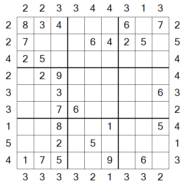 Skyscraper Sudoku - Moyen