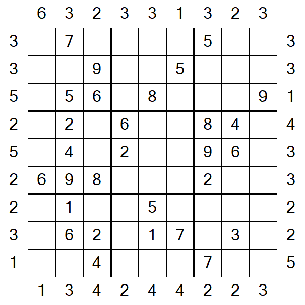 Skyscraper Sudoku - Médio