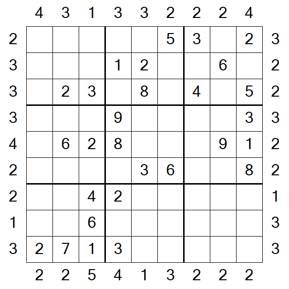 Skyscraper Sudoku - Moyen