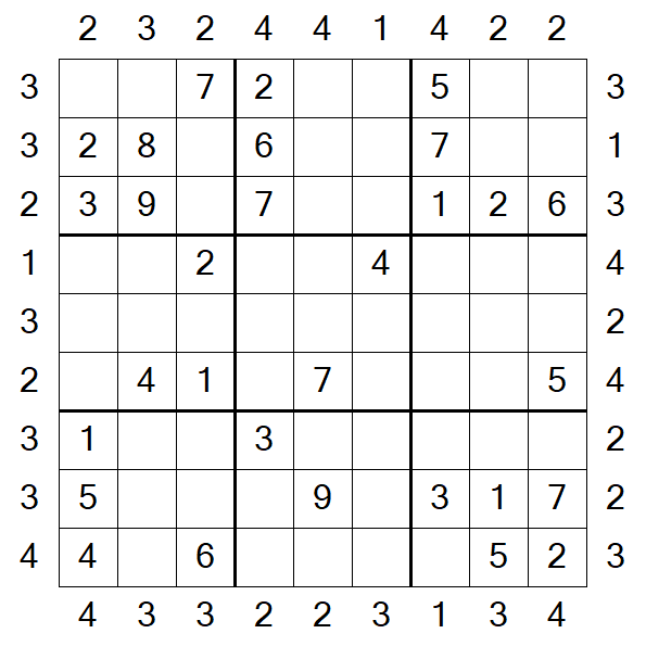 Skyscraper Sudoku - Medio