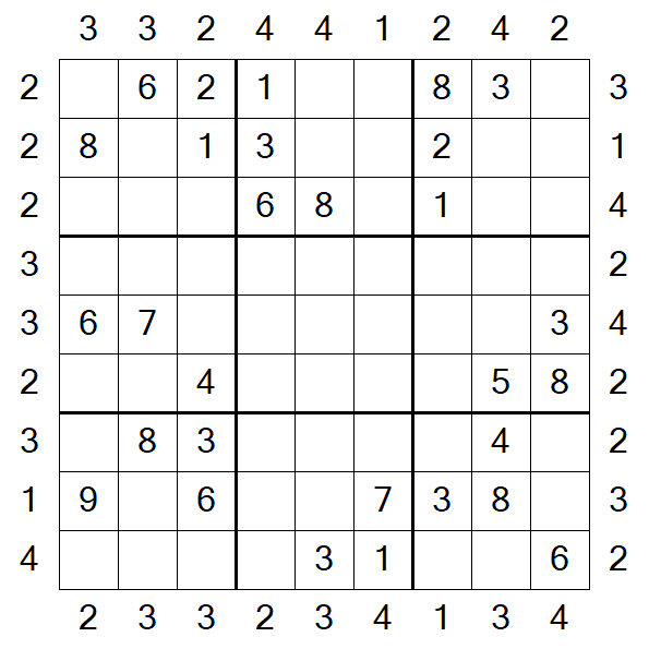 Skyscraper Sudoku - Moyen
