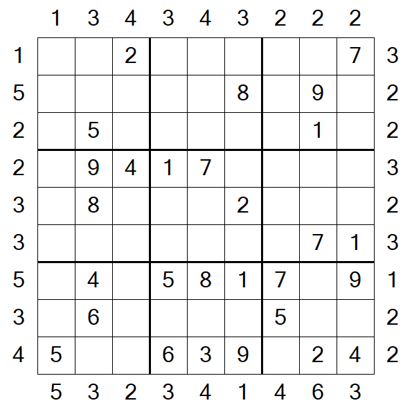 Skyscraper Sudoku - Moyen