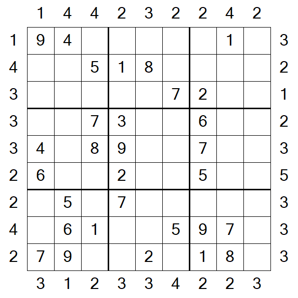Skyscraper Sudoku - Medio