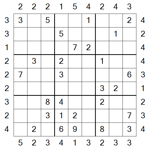 Skyscraper Sudoku - Moyen