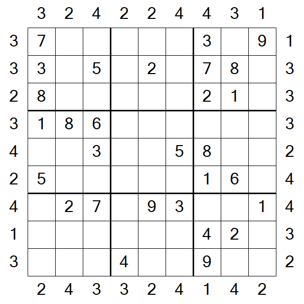 Skyscraper Sudoku - Medio