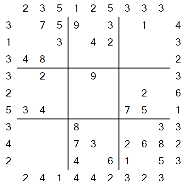 Skyscraper Sudoku - Medio