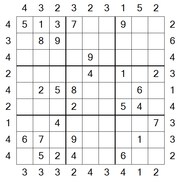 Skyscraper Sudoku - Medio