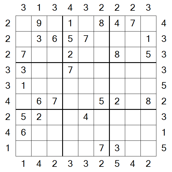 Skyscraper Sudoku - Medio