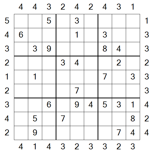 Skyscraper Sudoku - Medio
