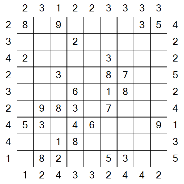 Skyscraper Sudoku - Medio