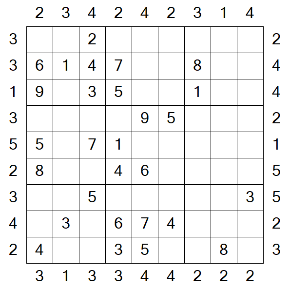 Skyscraper Sudoku - Medio