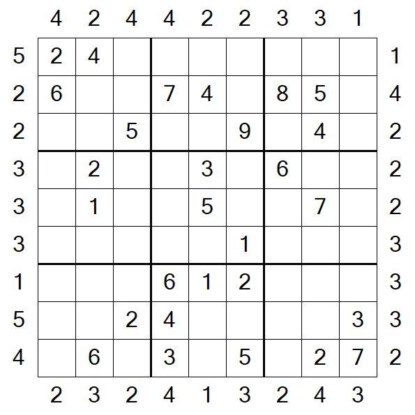 Skyscraper Sudoku - Medio