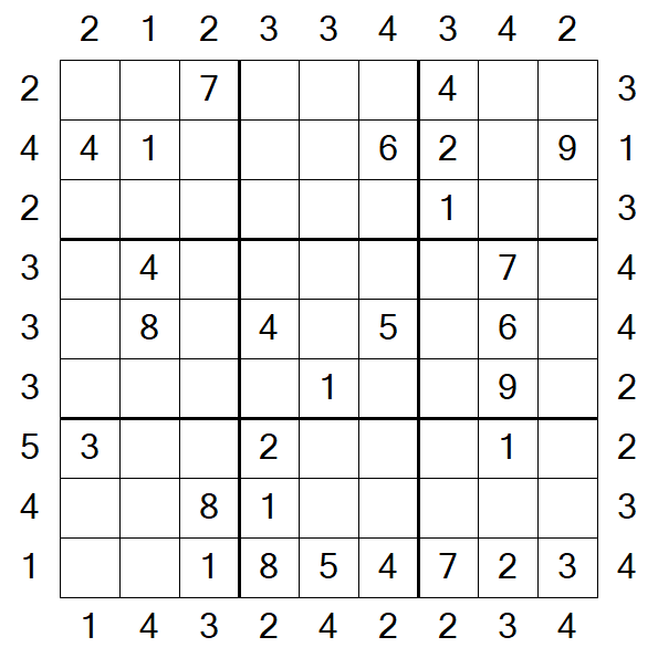 Skyscraper Sudoku - Medio