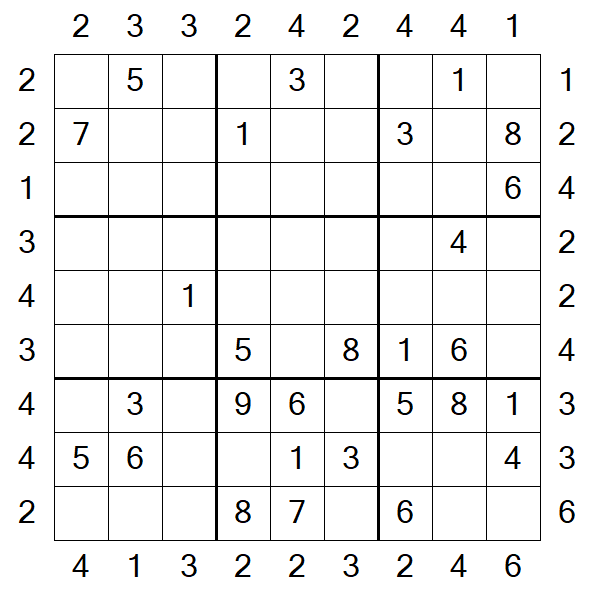 Skyscraper Sudoku - Medio