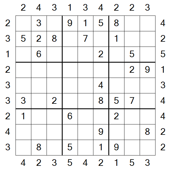 Skyscraper Sudoku - Medio