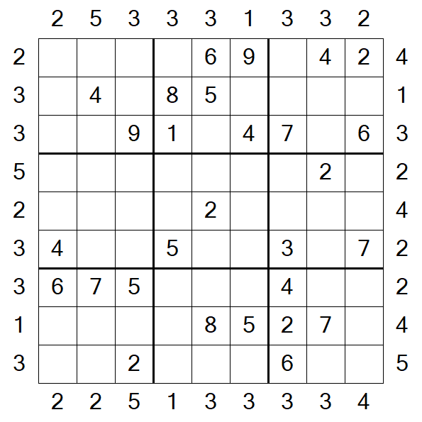 Skyscraper Sudoku - Medio