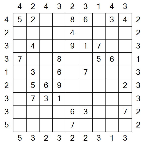 Skyscraper Sudoku - Moyen