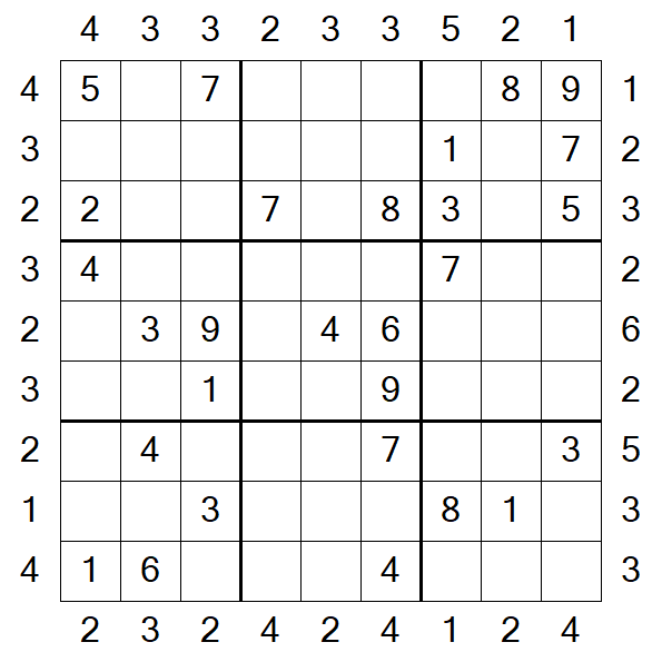 Skyscraper Sudoku - Moyen