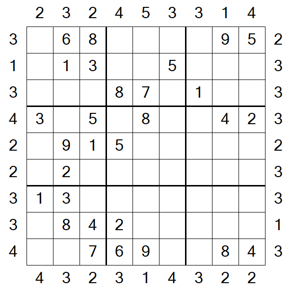 Skyscraper Sudoku - Mittel