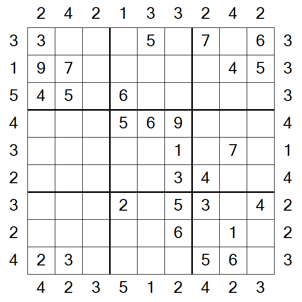 Skyscraper Sudoku - Moyen