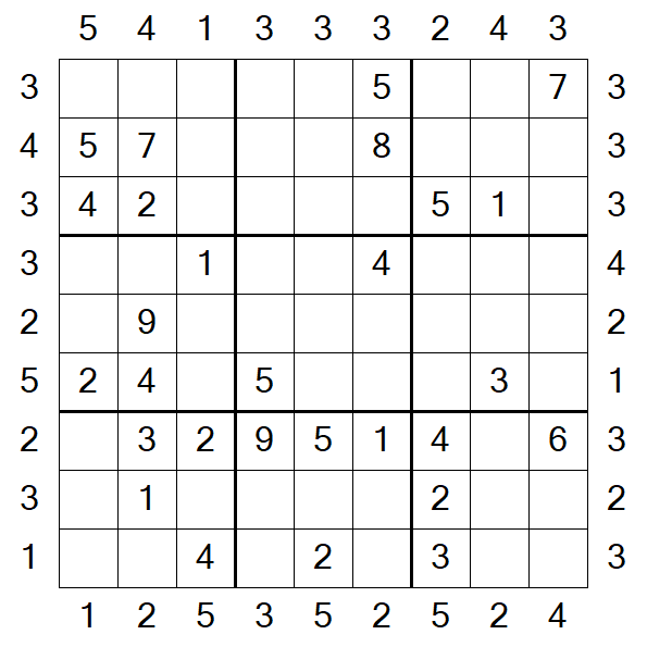 Skyscraper Sudoku - Mittel
