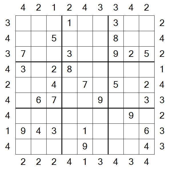 Skyscraper Sudoku - Medio