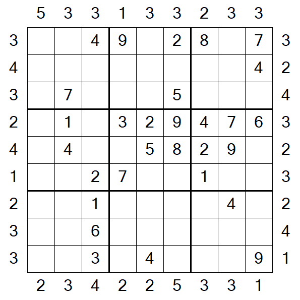 Skyscraper Sudoku - Medio