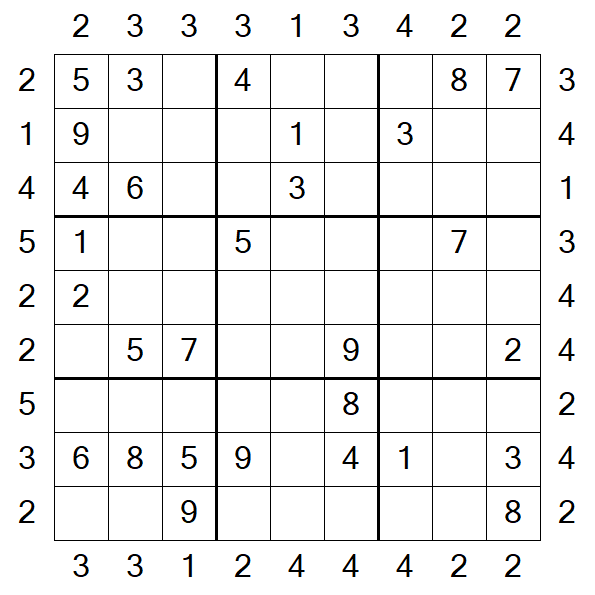 Skyscraper Sudoku - Medio