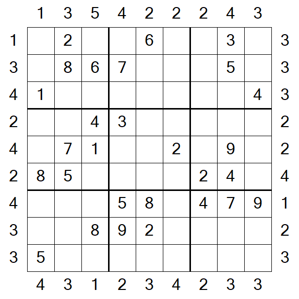 Skyscraper Sudoku - Medio