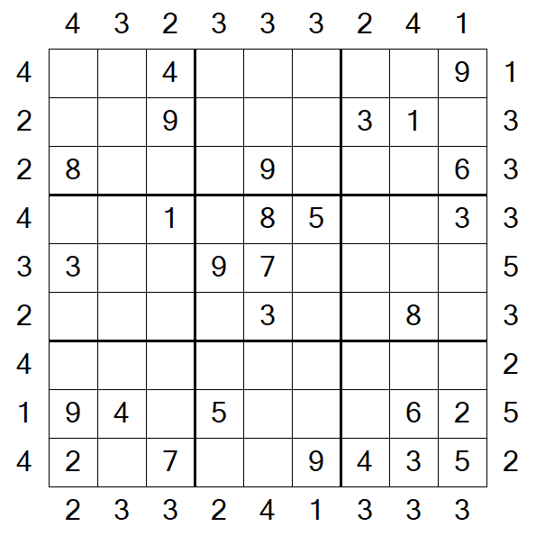 Skyscraper Sudoku - Medio