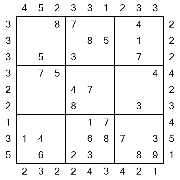 Skyscraper Sudoku - Medio