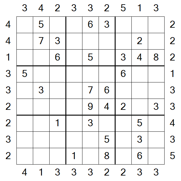 Skyscraper Sudoku - Medio