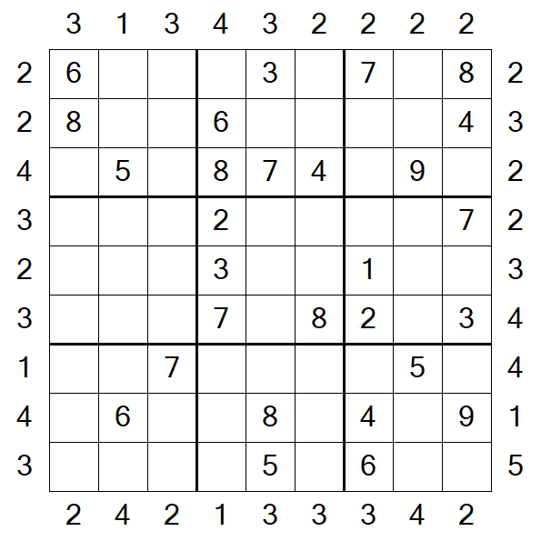 Skyscraper Sudoku - Medium