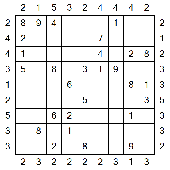 Skyscraper Sudoku - Mittel