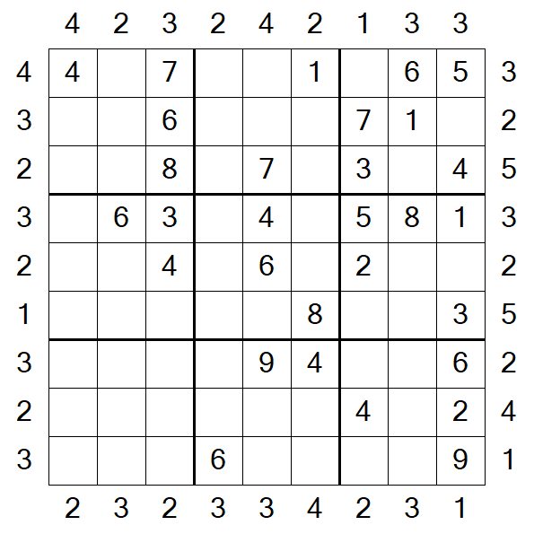 Skyscraper Sudoku - Moyen