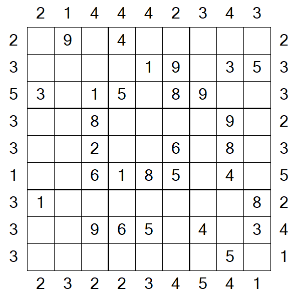 Skyscraper Sudoku - Moyen